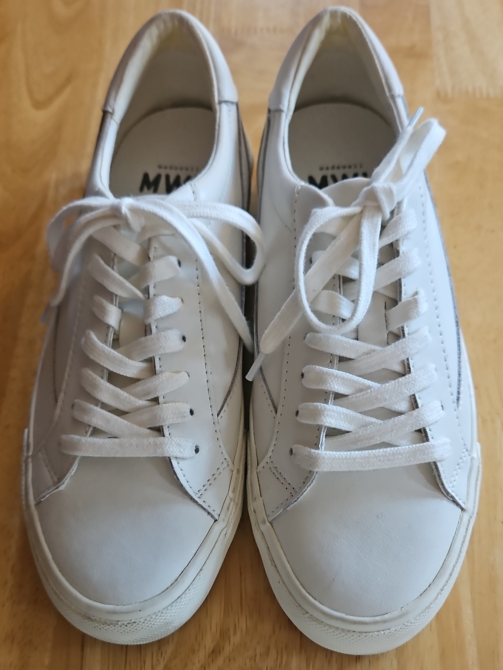 Madewell Sidewalk Low Top White Leather Sneakers